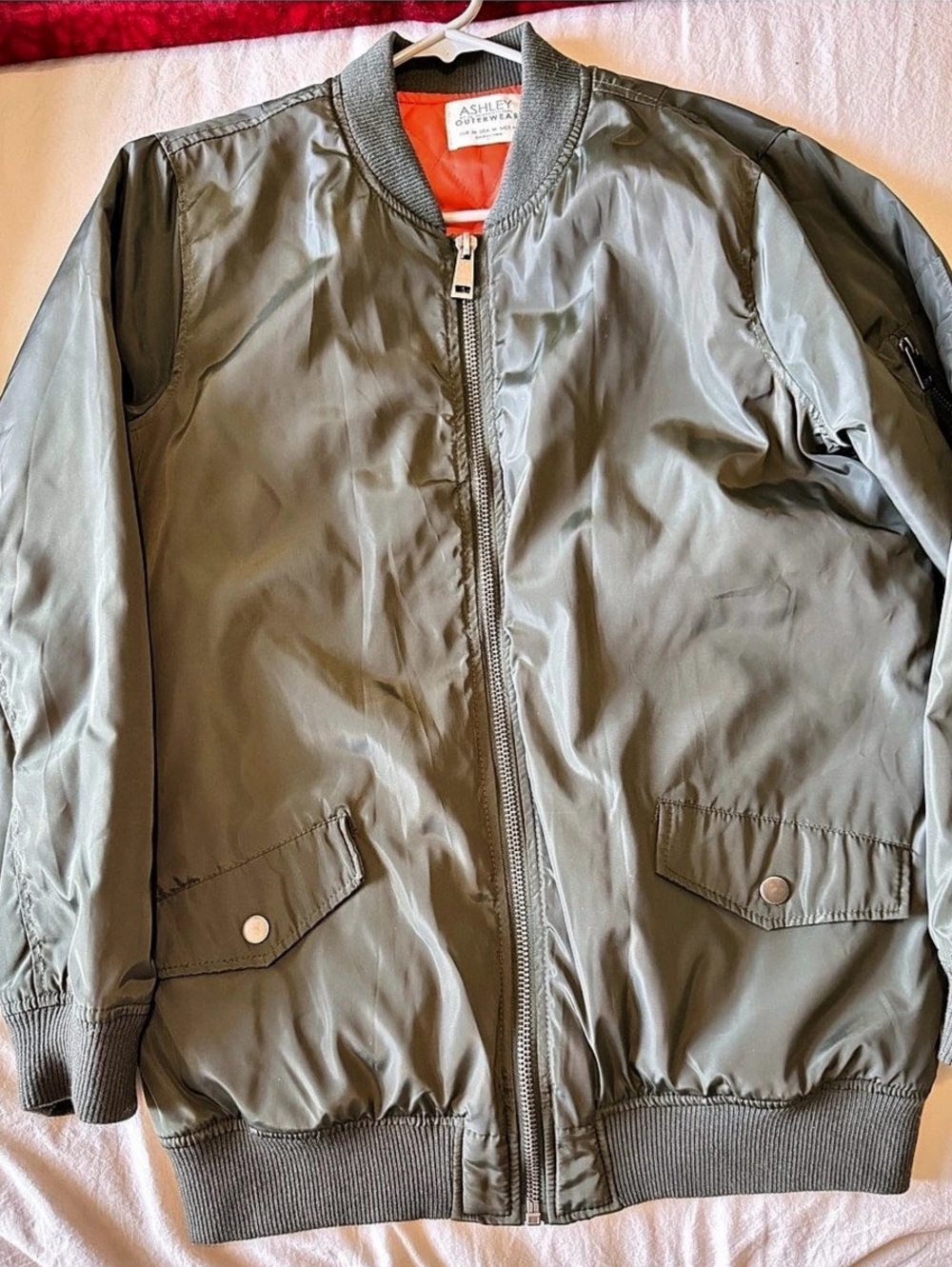 Green Bomber Jacket Size Medium